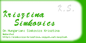 krisztina simkovics business card